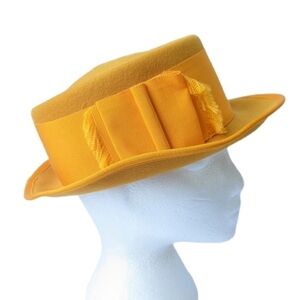 Vintage Simon Chang mustard yellow hat